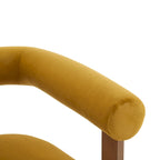 Fauteuil d'appoint Gilbert moderne à accoudoirs ronds et rembourré