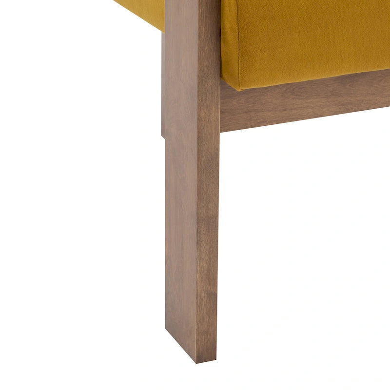 Fauteuil d'appoint Gilbert moderne à accoudoirs ronds et rembourré