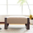 Pouf rembourré Harper moderne beige