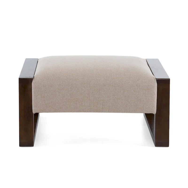 Pouf rembourré Harper moderne beige
