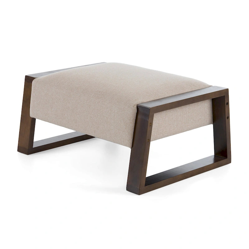 Pouf rembourré Harper moderne beige