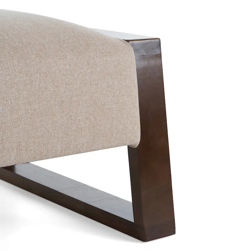 Pouf rembourré Harper moderne beige