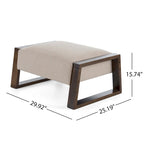Pouf rembourré Harper moderne beige