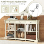 Console de rangement longue style rétro 58"