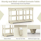 Console de rangement longue style rétro 58"