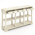 Console de rangement longue style rétro 58"