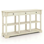 Console de rangement longue style rétro 58"