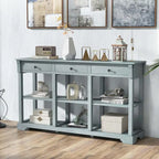 Console de rangement longue style rétro 58"