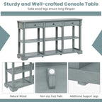 Console de rangement longue style rétro 58"