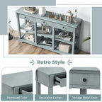 Console de rangement longue style rétro 58"