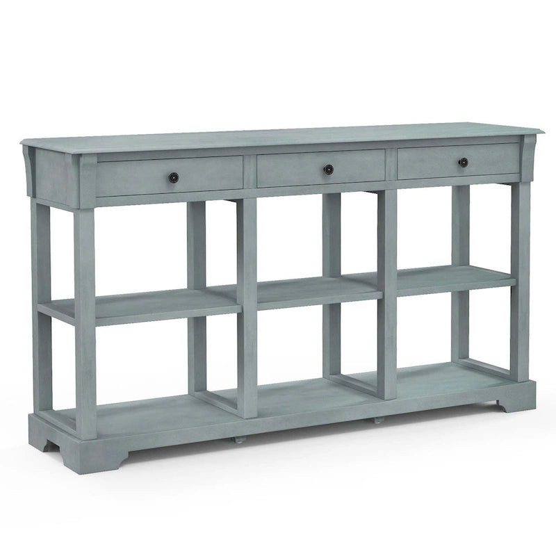 Console de rangement longue style rétro 58"