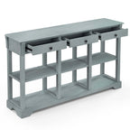 Console de rangement longue style rétro 58"