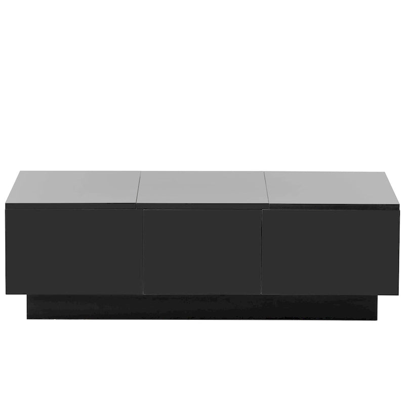 Table Basse Moderne et Élégante Table Basse Relevable avec 2 Grands Compartiments de Rangement et 2 Tiroirs, pour Salon