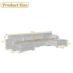 Canapé d'angle en U avec pouf