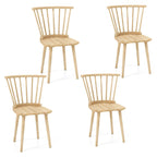 Chaise de salle à manger Windsor en bois à dossier à barreaux