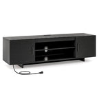 Meuble TV pour téléviseur de 70 pouces, meuble de divertissement moderne avec prise de courant