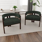 Fauteuil d'appoint rembourré moderne avec dossier ouvert, style tonneau