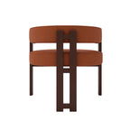 Fauteuil d'appoint rembourré moderne avec dossier ouvert, style tonneau