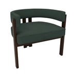Fauteuil d'appoint rembourré moderne avec dossier ouvert, style tonneau