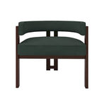 Fauteuil d'appoint rembourré moderne avec dossier ouvert, style tonneau