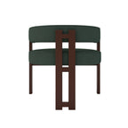 Fauteuil d'appoint rembourré moderne avec dossier ouvert, style tonneau
