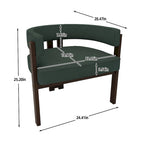 Fauteuil d'appoint rembourré moderne avec dossier ouvert, style tonneau