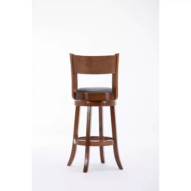 Tabouret de bar pivotant en bois dur Palmetto, Noyer - Boraam