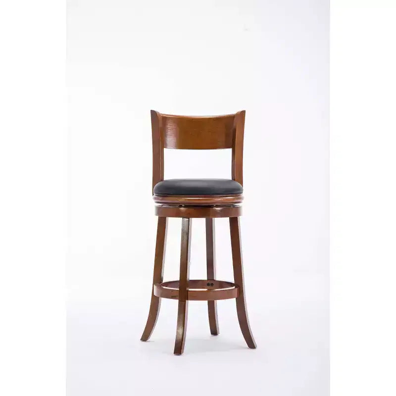 Tabouret de bar pivotant en bois dur Palmetto, Noyer - Boraam