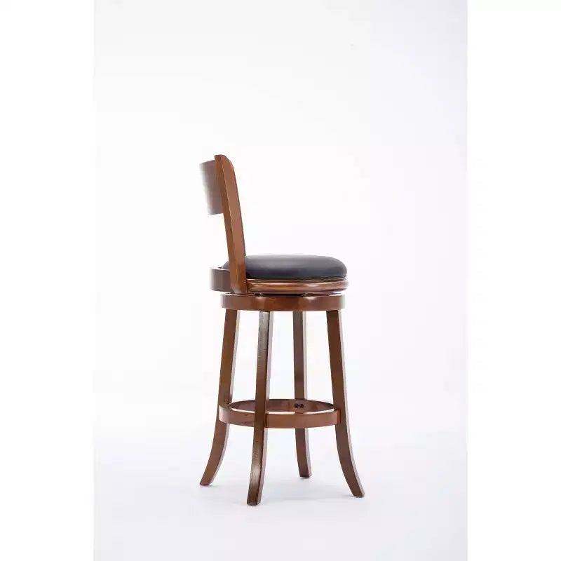 Tabouret de bar pivotant en bois dur Palmetto, Noyer - Boraam