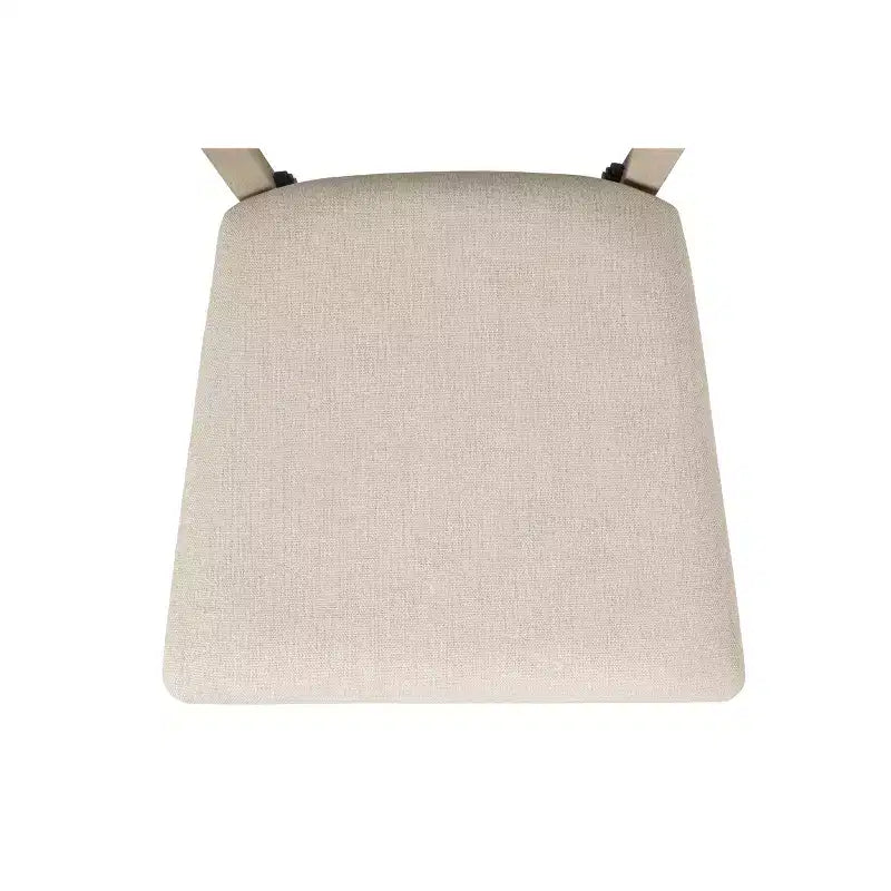 Lot de 2 chaises pliantes Claire en bois massif et assise rembourrée, finition gris délavé - Linon