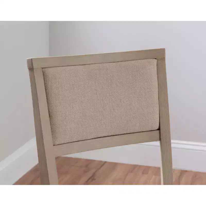Lot de 2 chaises pliantes Claire en bois massif et assise rembourrée, finition gris délavé - Linon