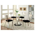 Set of 2 Langton Rectangular Back Chairs Silver/Black - HOMES: Inside + Out: Upholstered, Powder-Coated Steel Frame