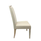 Carolina Living Chaise Parson Florence en Bois Flotté Naturel et Lin