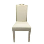 Carolina Living Chaise Parson Florence en Bois Flotté Naturel et Lin