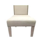 Carolina Living Chaise Parson Florence en Bois Flotté Naturel et Lin