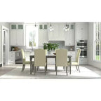 Carolina Living Chaise Parson Florence en Bois Flotté Naturel et Lin
