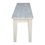 Banc style Shaker 60" non fini - International Concepts : Hévéa massif, Rectangulaire, Capacité 400 lb