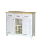 Buffet type vaisselier Bois/Blanc/Naturel - Home Styles