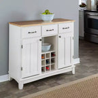 Buffet type vaisselier Bois/Blanc/Naturel - Home Styles