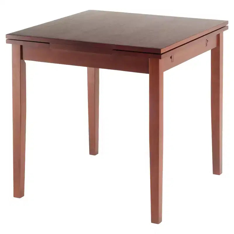 Pulman Extendable Dining Table Wood/Walnut - Winsome: Solid Beechwood, Mid-Century Modern, Seats 4