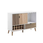 Hoff Contemporary Buffet Glossy White and Weathered Sand - HOMES: Inside + Out