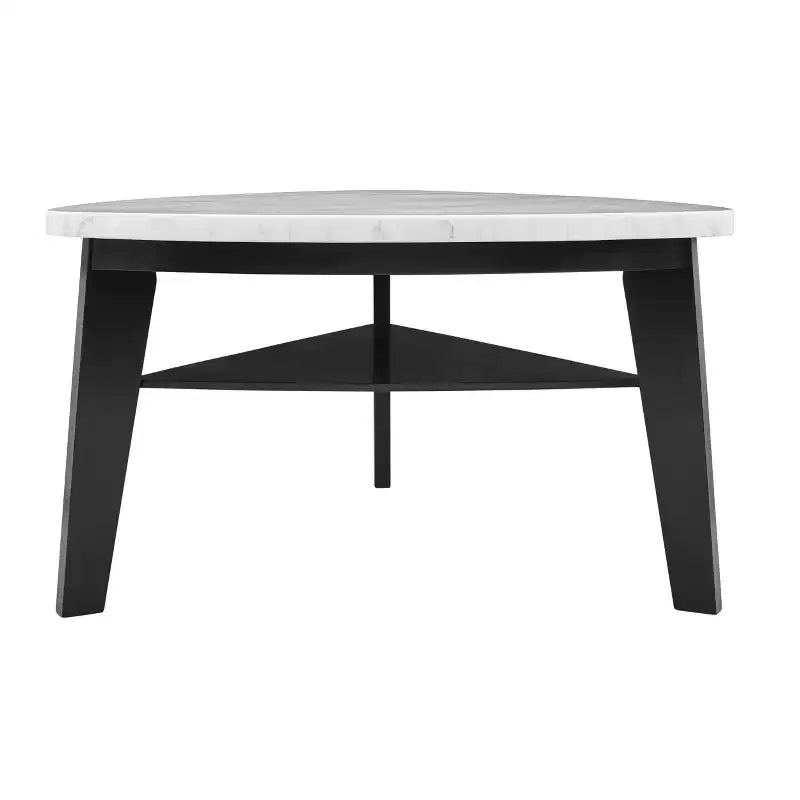 Table hauteur comptoir plateau marbre Carrare Blanc/Noir - Steve Silver Co.