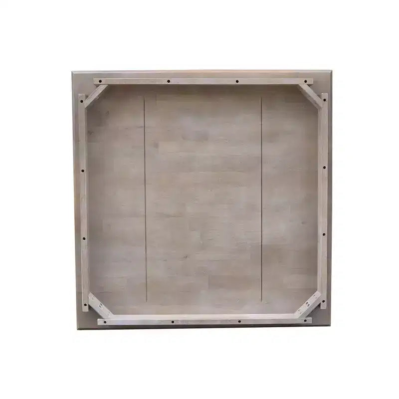 Table à manger en bois massif 36 po x 36 po Taupe gris délavé - International Concepts