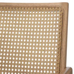 Lifestorey Ensemble de salle à manger 5 pièces en bois massif Baywood Mid-Century avec fauteuil, chêne clair/beige