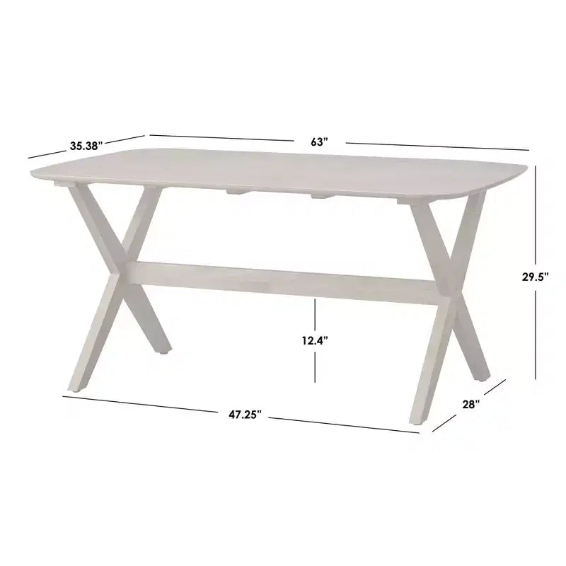 Lifestorey Ensemble de salle à manger 5 pièces en bois massif Baywood Mid-Century avec fauteuil, chêne clair/beige