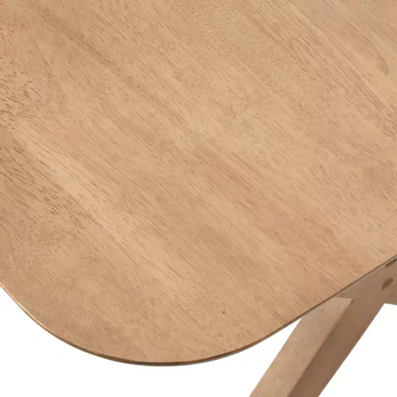 Lifestorey Ensemble de salle à manger 5 pièces en bois massif Baywood Mid-Century avec fauteuil, chêne clair/beige