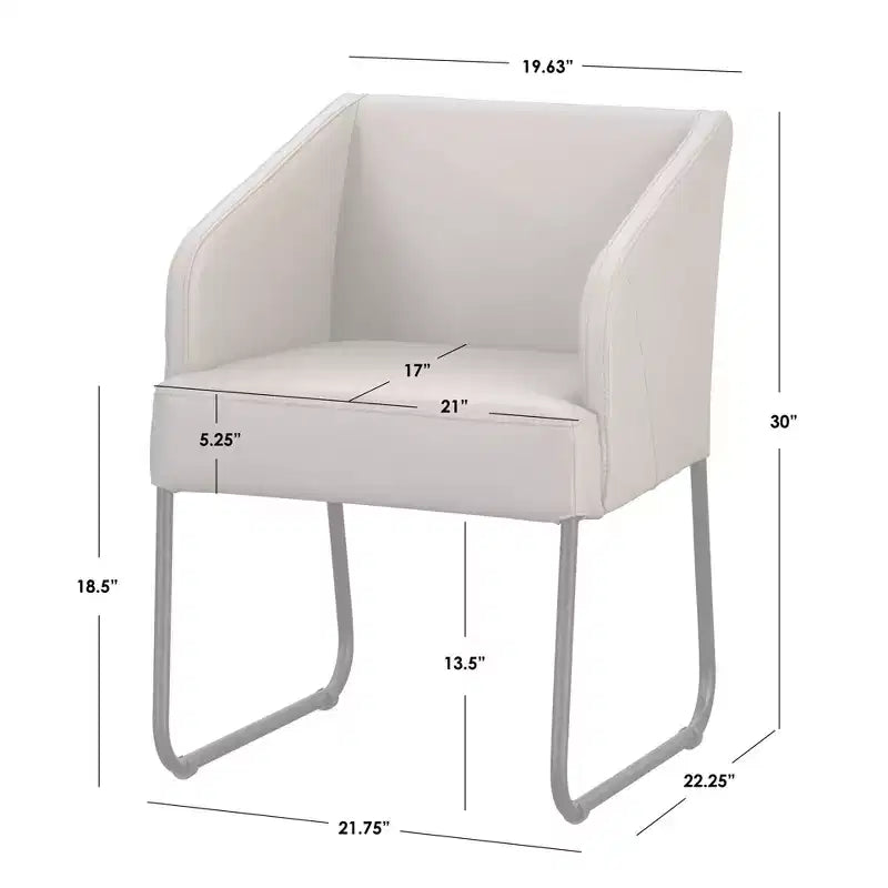 Lifestorey Ensemble de salle à manger ovale moderne Layton 7 pièces avec chaises en cuir Naturel/Kaki