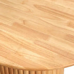 Lifestorey Ensemble de salle à manger ovale moderne Layton 7 pièces avec chaises en cuir Naturel/Kaki