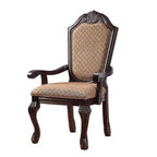 Chateau De Ville Chaises d'appoint 29" Tissu et Espresso - Acme Furniture: Fauteuil de salle à manger de luxe, pieds Queen Anne