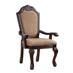 Chateau De Ville Chaises d'appoint 29" Tissu et Espresso - Acme Furniture: Fauteuil de salle à manger de luxe, pieds Queen Anne